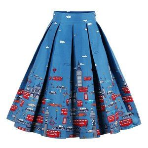 London Traffic A-line Skirt: Size S